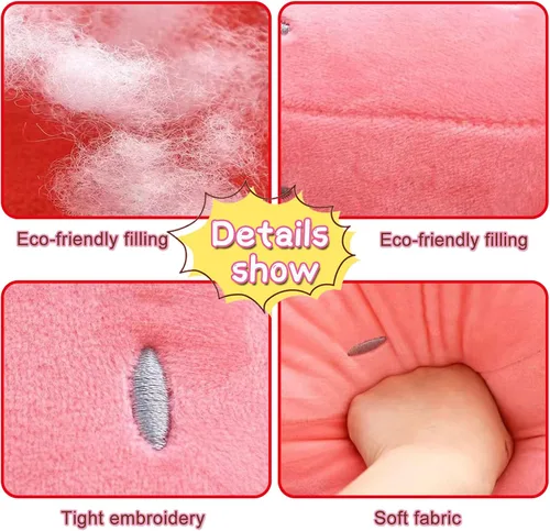 Vista 7 de Lindas almohadas de felpa de frutas para niños, de fresa, súper suaves, para niñas, juguetes (rosa, 7.8 pulgadas/7.9 in) Soft fruit plush pillow