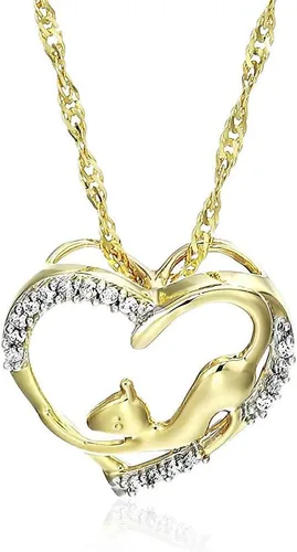 Vista 10 de Vir Jewels - Collar con dije de diamante, oro de 14 quilates con cadena de 18 pulgadas