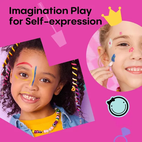 Vista 5 de Kit de maquillaje infantil para niña, juego de maquillaje lavable, real, seguro y no tóxico, juguetes de princesa para niños de 3 a 6 años, juguetes