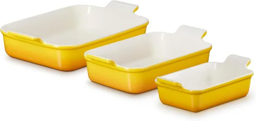 Vista 10 de Le Creuset Stoneware Heritage - Plato rectangular para hornear, 3 piezas Riviera