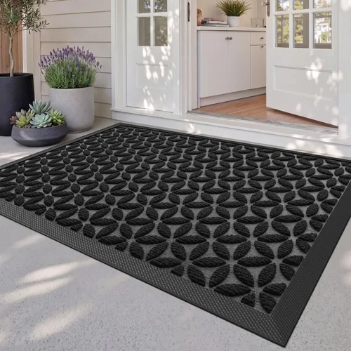 Vista 28 de DEXI Felpudo para puerta delantera, entrada exterior, 32 x 48 pulgadas Marrón