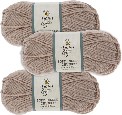 Vista 10 de Yarn Bee 5 – Hilo acrílico voluminoso para ganchillo y tejer – Madeja suave, 193 metros – Negro