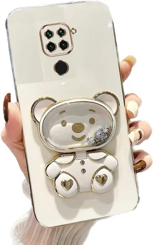 Vista 77 de Miagon Bear - Funda con soporte para espejo para Xiaomi Redmi A1, Quicksand Glitter Electroplated Soft TPU Protector Slim a prueba de golpes