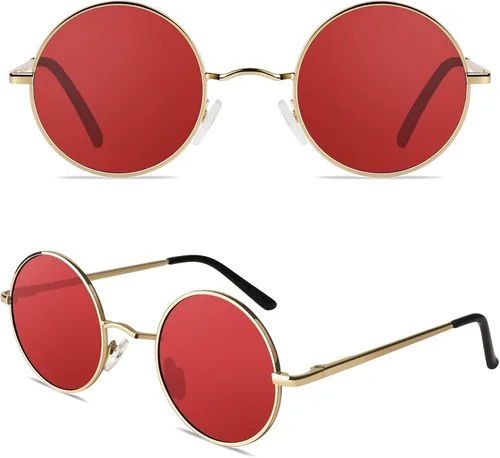 Vista 35 de CGID Gafas de sol unisex polarizadas redondas E01 Lennon