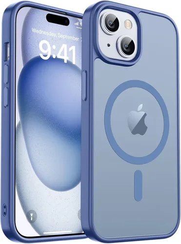 Vista 110 de zapica Funda magnética para iPhone Air, con protector de pantalla de vidrio templado, compatible con MagSafe, translúcida mate, a prueba de golpes