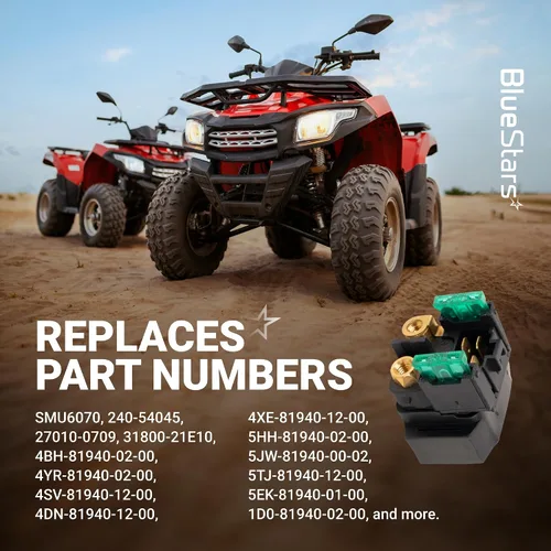 Vista 7 de BlueStars 4SV-81940-12-00 Reemplazo del relé solenoide de arranque para Yamaha ATV YFM 350 400 450 660 700 Raptor Grizzly Kodiak Wolverine Big Bear
