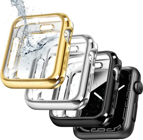 Vista 10 de top4cus - Funda ecológica protectora, de TPU suave y flexible, compatible con iWatch Series 5, Series 4, Series 3, Series 2 y Series 1 Negro