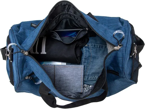 Vista 3 de Kuston Sports - Bolsa de deporte pequeña para hombre y mujer, bolsa de viaje con compartimento para zapatos y bolsillo húmedo.