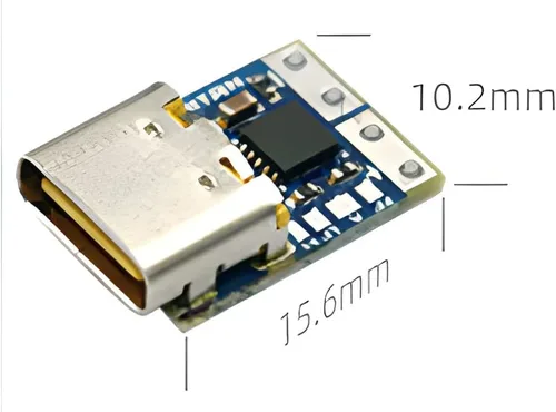 Vista 4 de JacobsParts USB tipo C PD 12 V CC módulo de disparador de potencia de voltaje fijo 5A Tipo-C entrada hembra