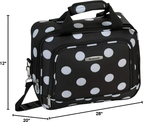 Vista 4 de Rockland Jungle Softside - Juego de maletas, Punto Negro, 4-Piece Set (14192428)