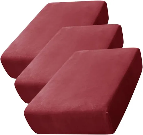 Vista 28 de CONRUSER Funda de cojín elástica de terciopelo suave, funda de cojín de felpa de terciopelo suave, fundas de sofá, protector de muebles con parte