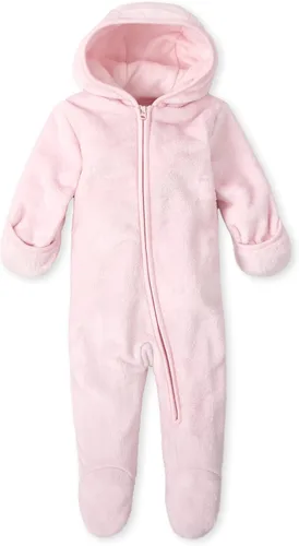 Vista 2 de The Childrens Place Sudadera con capucha para bebés y niñas con cremallera frontal Sherpa