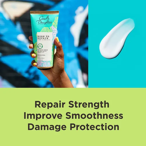 Vista 3 de Carol's Daughter Born To Repair - Crema para el cabello sin enjuague, hidratante, definición de rizos y antiencrespamiento, cuidado del cabello