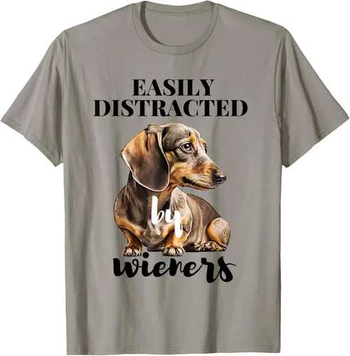 Vista 27 de Easy Distracted By Wieners Dachshund - Camiseta divertida para perro Weiner, Azul