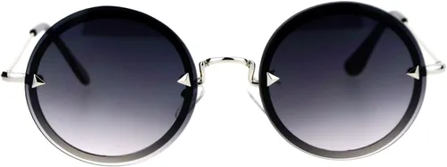 Vista 2 de Ronda Círculo Marco anteojos de sol Womens Full lente trasera Borde Fashion