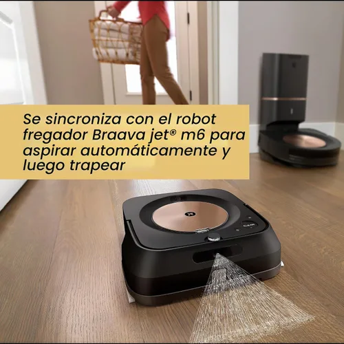 Vista 9 de iRobot Braava jet m6 (6012) Ultimate Robot Mop - Robot barredora con conexión Wi-Fi, Jet Spray, mapeo inteligente, compatible con Alexa, ideal