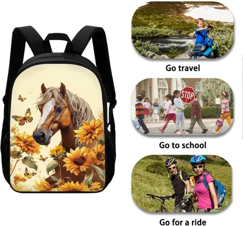Vista 82 de HUGS IDEA Los animales frescos 3D niños escuela libro bolsa niños impresión mochilas, Baloncesto, Moderno