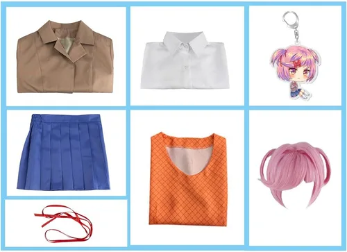 Vista 11 de Juejuezi Doki Doki Monika, traje de Yuri, uniforme escolar, Sayori, cosplay, disfraz de niña escolar para Halloween