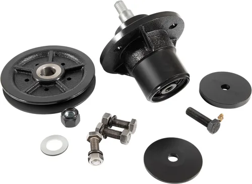 Vista 6 de Kit completo de ensamblaje de eje 50051388, piezas de repuesto y polea de tracción 50074053 con todos los accesorios. Compatible con Bush Hog RDTH