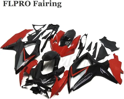 Vista 2 de FLPRO Kit de carenado de molde de inyección rojo brillante negro para Suzuki 2008 2009 2010 GSXR 600 GSXR 750 K8 GSXR600 GSXR750 08-10 Kit de cuerpo