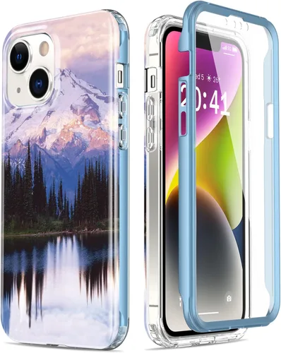 Vista 11 de Esdot Funda para iPhone 14 con Protector de Pantalla Integrado, Funda Resistente de Grado Militar con Diseños de Moda para Mujeres y Niñas, Funda