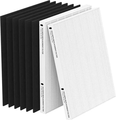 Vista 14 de Paquete de 2 filtros de repuesto para purificador Fellowes AeraMax 90/100/DX5/DB5, se adapta a piezas # 9287001 y 9324001, 2 filtros y 6 filtros