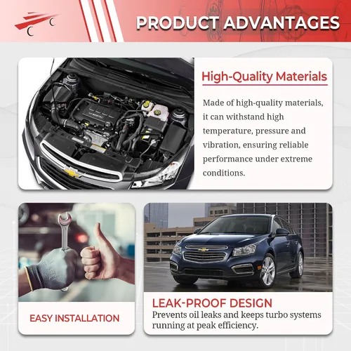 Vista 5 de OKAY MOTOR Línea de alimentación de aceite Turbo y línea de retorno de aceite Turbo Tubo de alimentación de refrigerante y tubo de retorno