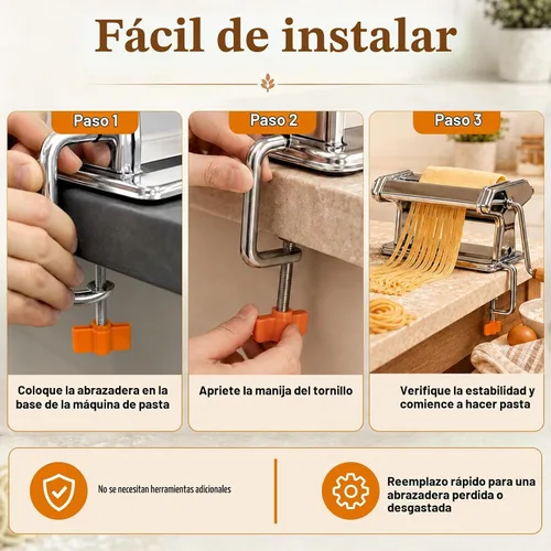 Vista 5 de Reemplazo de abrazadera para máquina de pasta compatible con Atlas Marcato