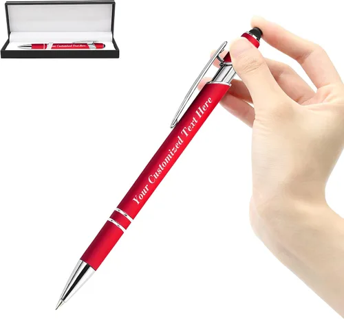 Vista 35 de Bolígrafos personalizados con nombre, bolígrafos personalizados con punta de lápiz digital de 0.020 in, bolígrafo suave al tacto, grabado de texto