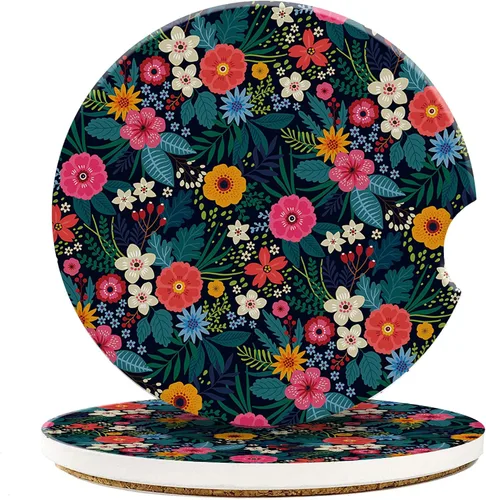 Vista 9 de Posavasos para automóvil, diseño de mariposas y estrellas de fuegos artificiales, para portavasos de automóvil, universal, antideslizante