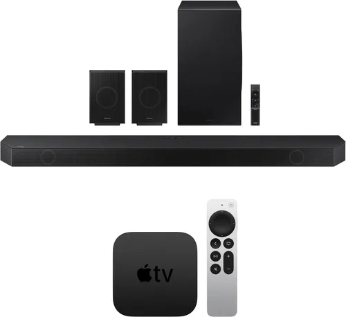 Vista 11 de Samsung Barra de sonido HW-B400F Serie B de 2.0 canales con woofer integrado, mejora de voz y modo nocturno, expansión de sonido envolvente, barra