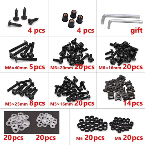 Vista 3 de TCHAU Bodywork Kits Motorcycle Fairing Screw Spring Bolts Kit Body Fastener Clips for Kawasaki Versys 1000 ZX12R ZX6R ZX636R ZX6RR ZX9R ZZR600 Parts