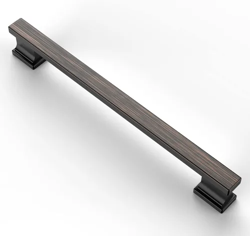 Vista 30 de Asidrama - Paquete de 6 manijas de gabinete de cocina color latón cepillado de 3.75 pulgadas (96mm), tiradores para gabinete, accesorios