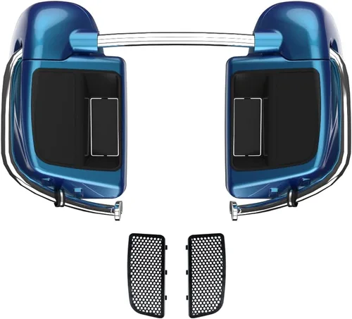 Vista 41 de Kits de calentadores de piernas con ventilación y combinación de color con guantera para Harley Davidson Touring Street Road King Glide FLTR 2014