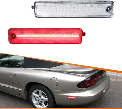 Vista 6 de ADIIL Lentes ahumadas oscuras ámbar LED de señalización de luces de señal de parachoques reflectoras compatibles con Pontiac Firebird Trans Am