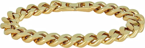 Vista 3 de LIFETIME JEWELRY Pulsera de cadena de eslabones cubanos Miami Curb de 0.472in para hombre, chapado en oro de 24 quilates, Metal, No aplicable
