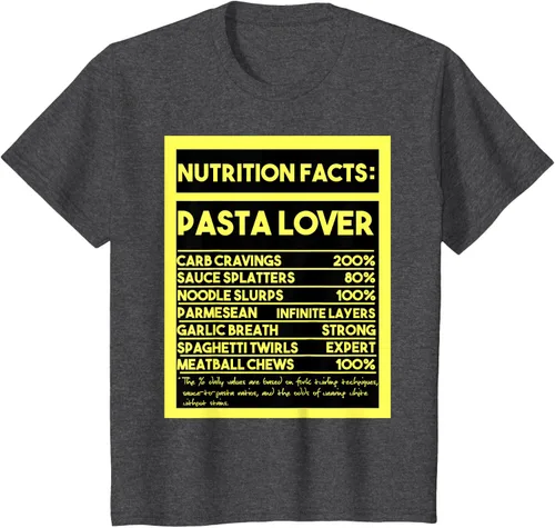 Vista 34 de Pasta Lover Nutrition Facts: The Ultimate Carb Connoisseur's T-Shirt Negro