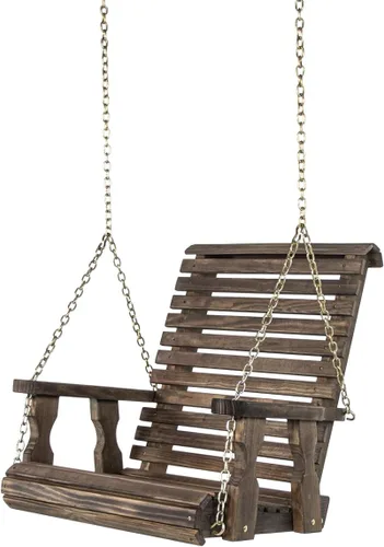 Vista 8 de Amish - Silla giratoria resistente con tratamiento a presión (mancha de cedro)
