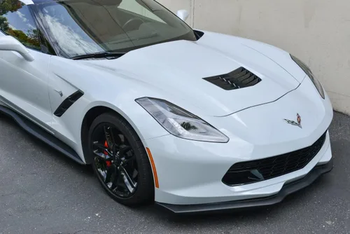Vista 12 de Para Chevrolet Corvette C7 2014-2019 Z06 Z07 Etapa 2 Estilo ABS Plástico pintado carbono Flash parachoques delantero divisor de labio inferior