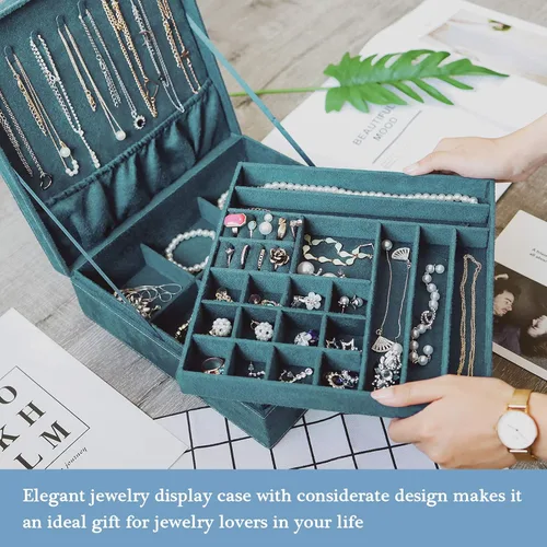 Vista 4 de ProCase Organizador de joyero para mujeres y niñas, paquete con organizador apilable para cajones de bandeja de joyería
