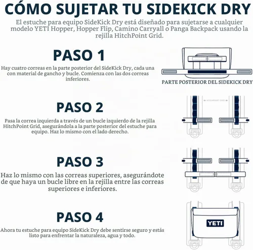 Vista 8 de YETI Sidekick Dry 1L Bolsa para Equipo, Negro