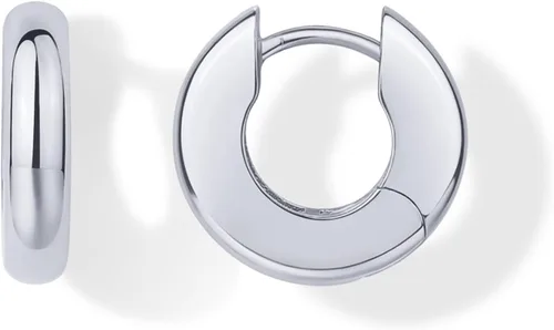 Vista 19 de PAVOI Aretes de aro gruesos chapados en oro de 14 quilates para mujer - Aretes pequeños de aro de oro con postes de plata de ley 925 - Joyería