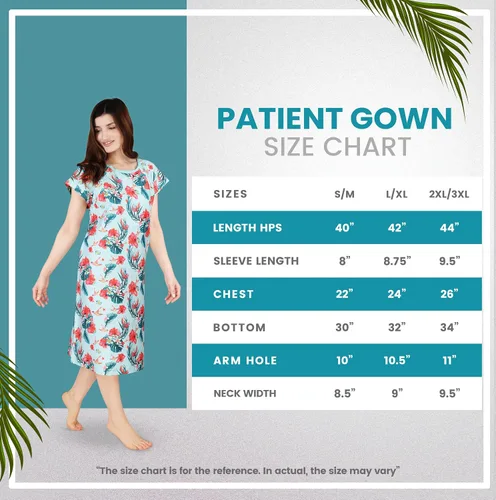 Vista 2 de Utopia Care Bata de hospital para mujer, suave, cómoda y elegante bata de paciente