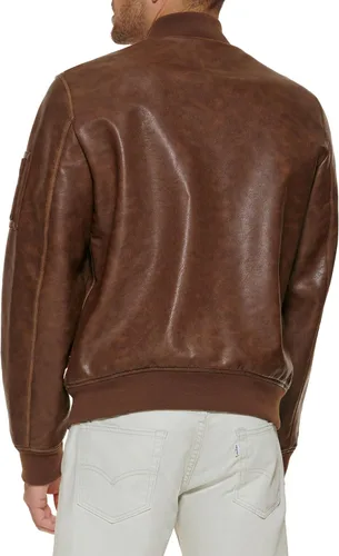 Vista 3 de Chaqueta universitaria bomber de piel sintética Levi's para hombre