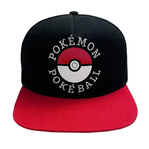 Vista 2 de Gorra Unisex Pokémon Trainer Negro Rojo Talla única 58 cm
