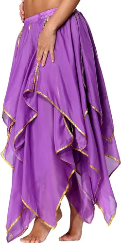 Vista 3 de Falda de gasa de lentejuelas para traje de mujer