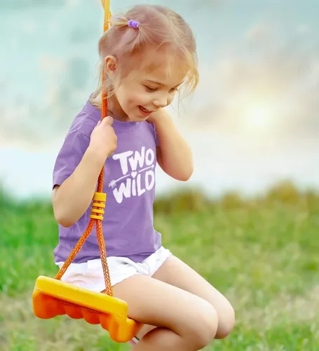 Vista 4 de Two Wild - Camiseta para niña de 2 años de edad, traje de segundo cumpleaños