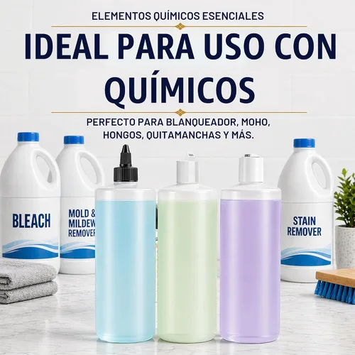 Vista 8 de Bar5F Paquete de 3 botellas grandes de plástico HDPE de 1 litro, 33.8 onzas