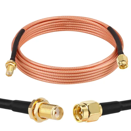 Vista 15 de XRDS -RF Cable SMA de 1 pie, macho SMA a mamparo hembra SMA RG316 SMA Cable de extensión para 4G LTE Router celular SDR USB Dongle receptor