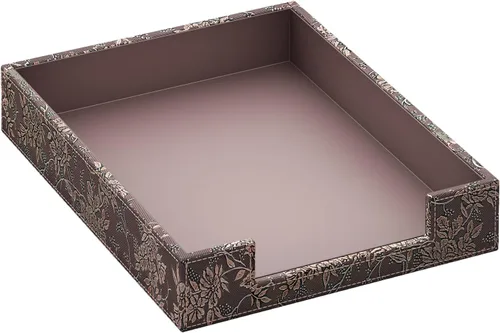 Vista 9 de Bandeja de cartas de cuero, organizador de escritorio elegante THIPOTEN para suministros de oficina, correo, papel, archivo, revista, organización